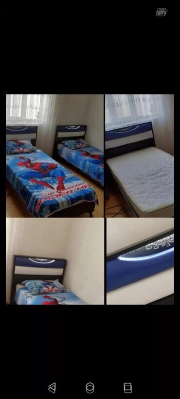 hava matraslari: Б/у, Односпальная кровать, Без подьемного механизма, С матрасом, Без выдвижных ящиков, Азербайджан