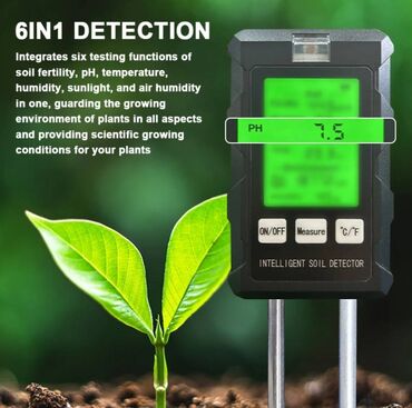 Satışda digər ixtisaslar: Torpaq testeri. Münbitliyi, pH, temperatur, rütubət, günəş işığı və
