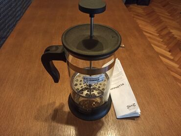 set 6 staklenih čaša providne,set 6 staklenih čaša,casa,stakleni casi,staklene case,case za vodu,case za vino: Nova posuda za pripremu kafe ili čaja zapremine 1l sa filterom. IKEA