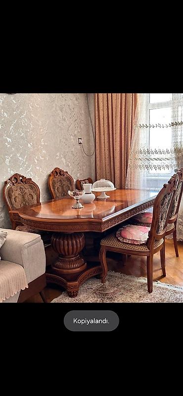 madera mebel qiymetleri: Masa desti 300 azn. 5 eded stul var Ölçüsü 190/115 açılanda 230 olur — 1