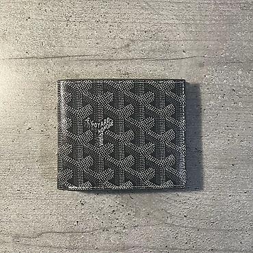 Novčanici: Goyard preklopni muški novčanik – crni - Materijal: Goyardine platno — 2