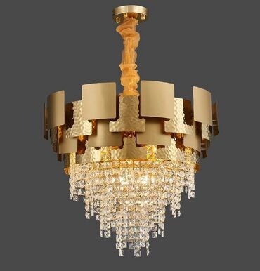 usb светильник: Светильник - Роскошная золотая круглая хрустальная люстра из