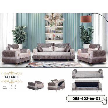 keci pendiri: Yeni, Divan, 2 kreslo, Bazalı, Açılan