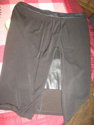 kozna suknja sa prslukom m: L (EU 40), Mini, bоја - Crna