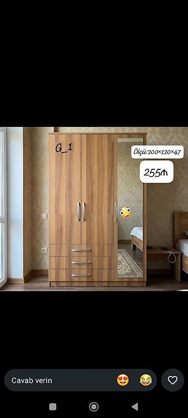 шкаф купе с зеркалом: Mebel dəstləri – dəhliz və yataq otağı üçün şkaf/aski dolabları 1) — 3