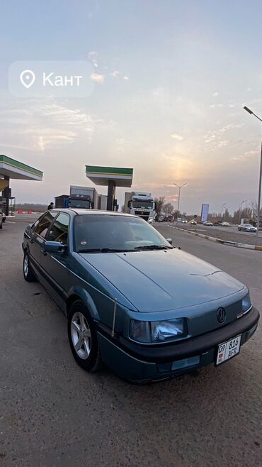 тесло авто: Volkswagen Passat B3, седан, темно-зелёный (серо-зелёный) металлик
