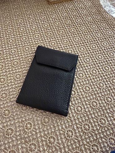 Portmone, pulqabıları: Qara dəri kisə/etui - Material: teksturalı süni və ya təbii dəri — 1