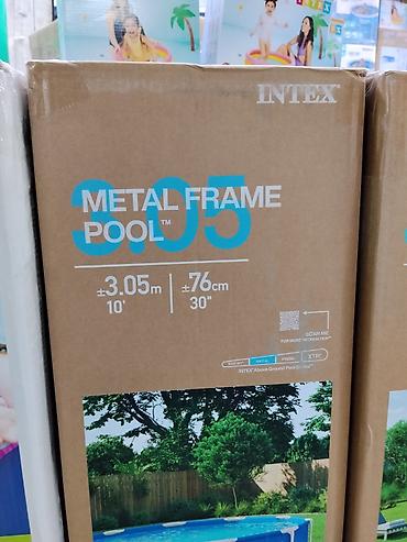 Каркасный бассейн Intex Metal Frame Pool 3.05 м x 76 см (10' x 30") - at lalafo.kg Каркасный бассейн Intex Metal Frame Pool 3.05 м x 76 см (10' x 30") -