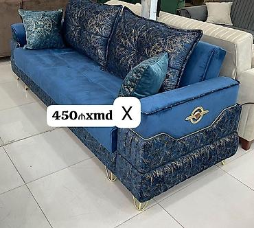 Məhsul: 3 yerlik divan - Rəng: dəniz mavisi və tünd mavi