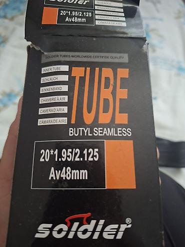 Велозапчасти: Soldier Butyl Seamless velosiped kamera - Ölçü: 20 x 1.95–2.125 - — 4