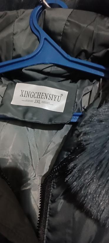big xxl: Пуховик, По колено, Китай, С мехом, 3XL — 2