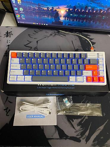 Настольные ПК и комплектующие: Womier M68 HE V2 Rapid Trigger Nuphy 65HE-nin keycap-ları taxılıb — 1