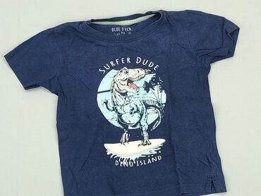 długa niebieska sukienka letnia: T-shirt, 3-4 years, 98-104 cm, condition - Good