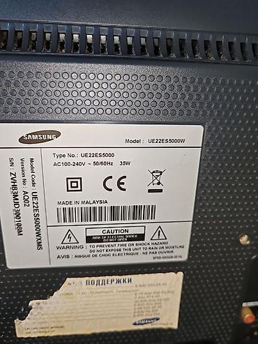 Televizorlar: Samsung LED TV – Model: UE22ES5000W, sadə, smart deyil, problemsizdi — 2