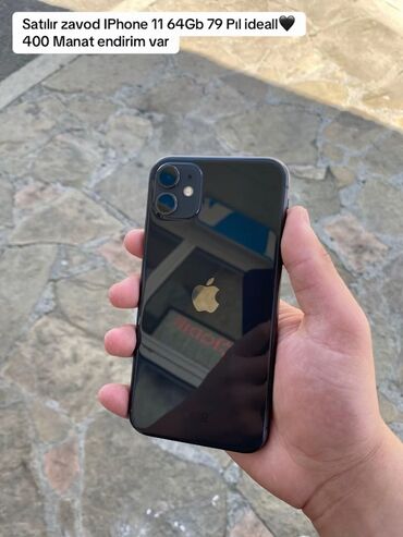 Apple iPhone: IPhone 11, 64 GB, Qara, Face ID
