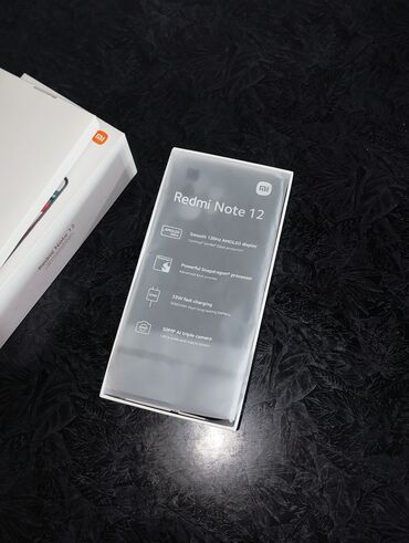 Redmi: Redmi, Redmi Note 12, Новый, 128 ГБ, цвет - Черный, 2 SIM — 2