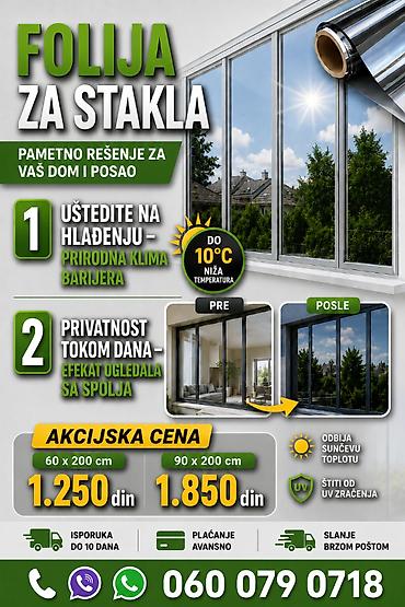 samolepljiva alcantara: FOLIJA ZA STAKLA – pametno rešenje za dom i posao - Do 10°C niža — 1