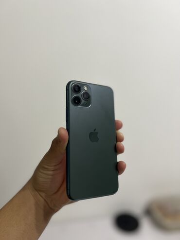 Apple iPhone: IPhone 11 Pro, Скидка 10%, Б/у, 64 ГБ, Alpine Green, Защитное стекло, Чехол, Кабель, 76 %