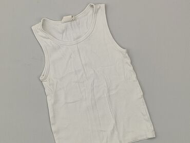 biały podkoszulek chłopięcy: A-shirt, H&M, 5-6 years, 110-116 cm, condition - Good