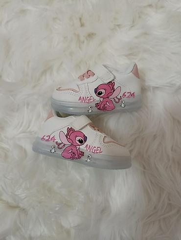 Patike: Dečije patike sa LED đonom – motiv Stitch/Angel - Bele patike sa — 5