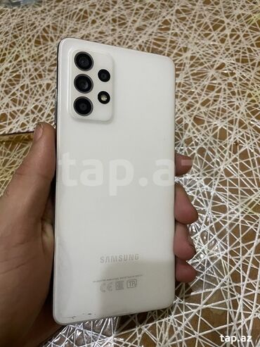 samsung sade telefonlar: Samsung Galaxy A52, 128 GB, rəng - Ağ, Sensor, Barmaq izi, İki sim kartlı