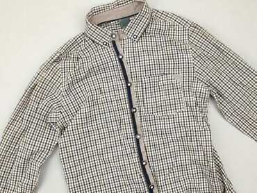 Shirts: Shirt 13 years, condition - Very good, pattern - Cell, color - Multicolored