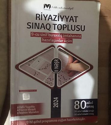 Testlər: Riyaziyyat Testlər 9-cu sinif, 2-ci hissə, 2024 il — 1