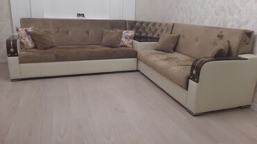 Künc divan, Açılan, Bazasız, Vеlur parça, Çatdırılma yoxdur