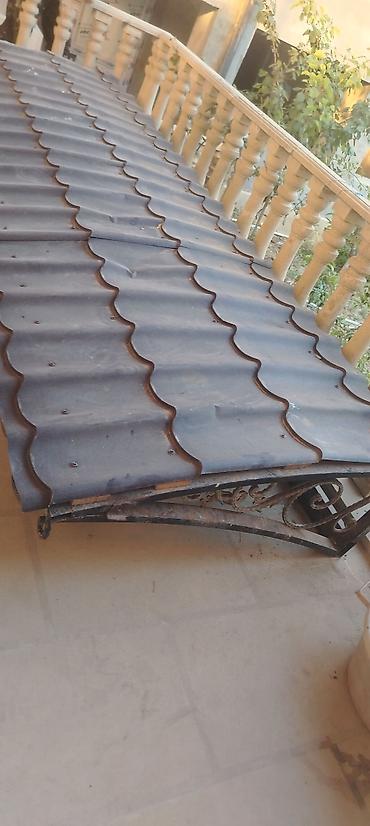 Metal karkaslı dekorativ dəmir çardaq/üstlük - Material: qalın metal