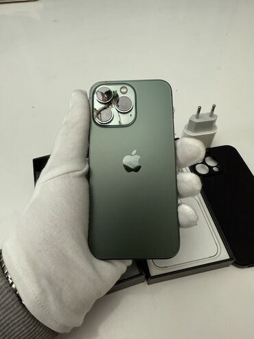 iphone под подушкой: IPhone 13 Pro, Колдонулган, 256 ГБ, Alpine Green, Заряддоочу түзүлүш, Кабель, Куту, 79 %