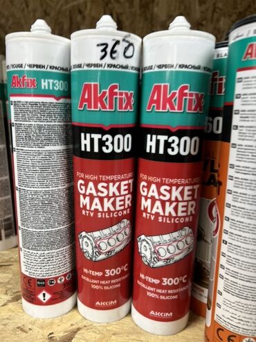 Клей: Akfix HT300 — высокотемпературный силиконовый герметик-прокладка (RTV