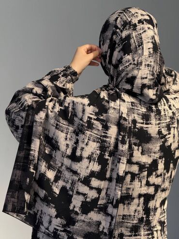 Повседневные платья: Абая с хиджабом из мягкой струящейся ткани с благородным сатиновым — 18