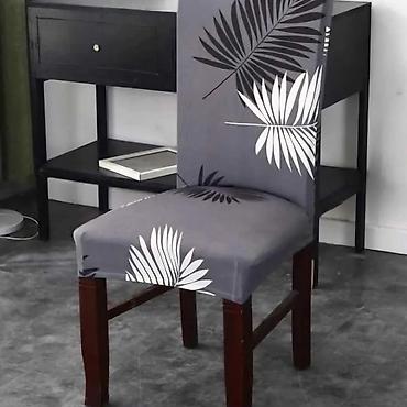 Prekrivači za nameštaj: Elastične navlake za stolice – različiti moderni dezeni - Materijal — 1