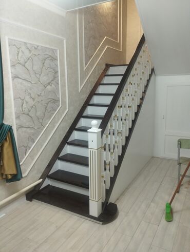 Деревянные лестницы: Деревянная лестница Для дома, Форма лестницы: Много-маршевая, Стиль: Классический — 24