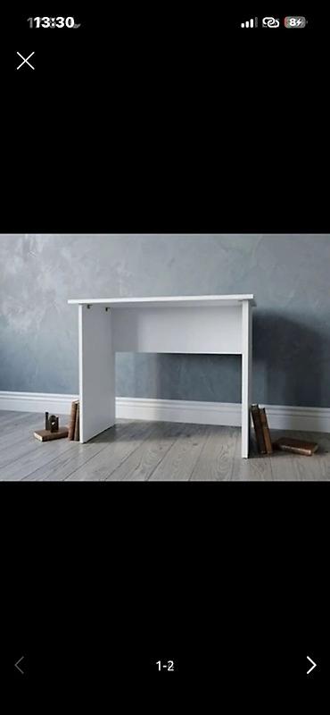 study table: Отлично подойдет для школьников Письменный/компьютерный стол, белый — 2