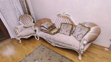 мебель полка: Sevil1Divan 1 ədəd kreslo dəsti satılır 500₼.Təcili evdən