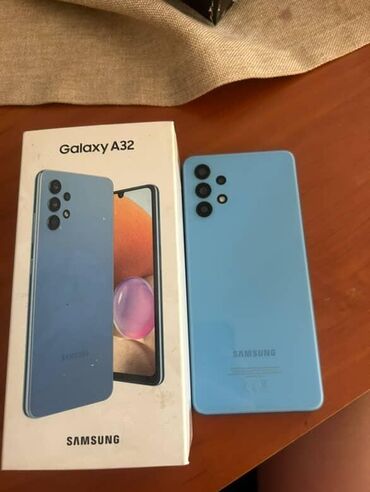 продам телефон самсунг бу: Samsung Galaxy A32, Колдонулган, 128 ГБ, түсү - Көгүлтүр, 2 SIM