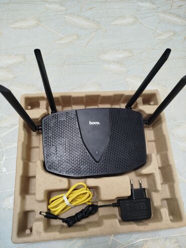 антенна wifi: Wi‑Fi роутер Hoco все Комплектация: - роутер с 4 внешними антеннами -