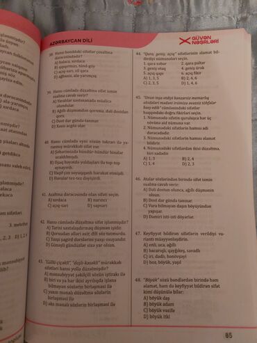 Testlər: Azerbaycan dili güven testi 5-8 arası sinifler arası ümün 3-cü neşr