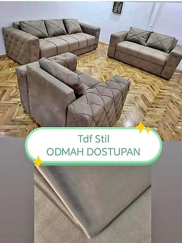 ormari sa policama: TDF Stil tapacirani set za dnevni boravak – ODMAH DOSTUPAN - Komplet — 1