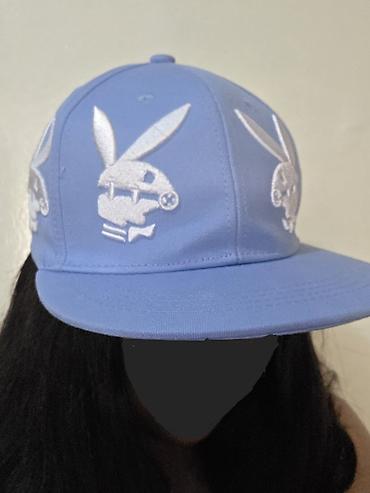 snapback: Снэпбек кепка, светло‑голубая. - Прямой козырёк с прострочкой - — 1