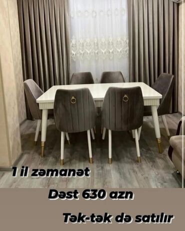 stol stul destleri qiymetleri ucuz: Для гостиной, Новый, Прямоугольный стол