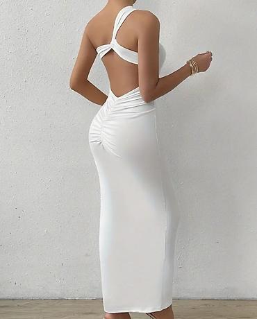 Haljine: Haljine vise modela sa elastinom. Bez,crna,borda,roza,puder — 6