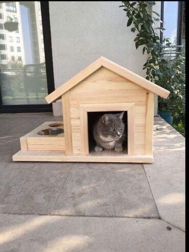 Yuvalar: Məhsul: Açıq havada istifadə üçün taxta pişik evi Təsvir: - Küçə və — 9