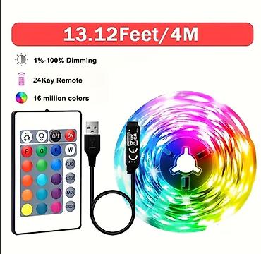 oyun xalcasi: RGB LED işıq lentı – 4 metr (13.12 feet) Xüsusiyyətlər: - 1%-100% — 1