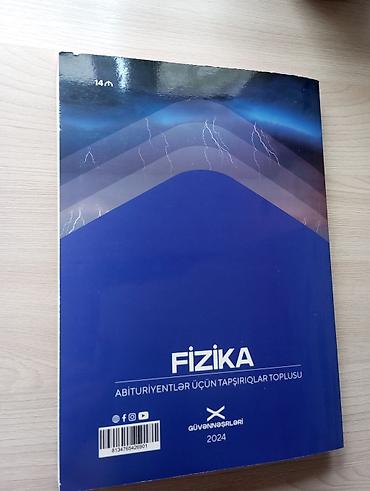 kitab sifarişi: Fizika Testlər 11-ci sinif, Güvən, 2-ci hissə, 2024 il — 2
