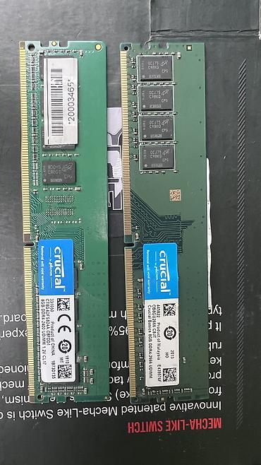 Оперативная память (RAM) для ПК: Оперативная память (RAM) для ПК, Б/у, Crucial, 16 ГБ, DDR4, 2666 МГц — 1