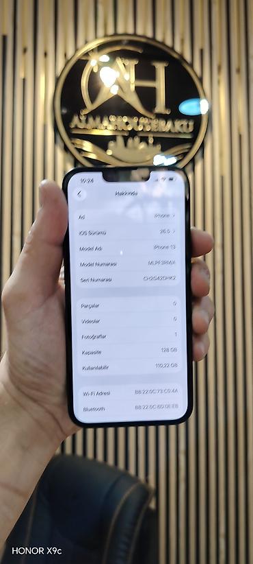 prodat iphone: IPhone 13, 128 GB, Qara, Sənədlərlə, Zəmanət, Face ID — 3
