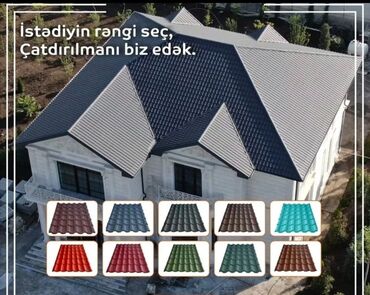 Çerepitsa: Metal dam örtükləri, rəng - Yaşıl, Pulsuz çatdırılma, Zəmanətli, Kredit yoxdur — 7