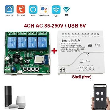 Digər biznes avadanlığı: Agıllı 4 kanallı Tuya kilidi Təsvir DIY Smart Switch, ağıllı həyatdan — 6